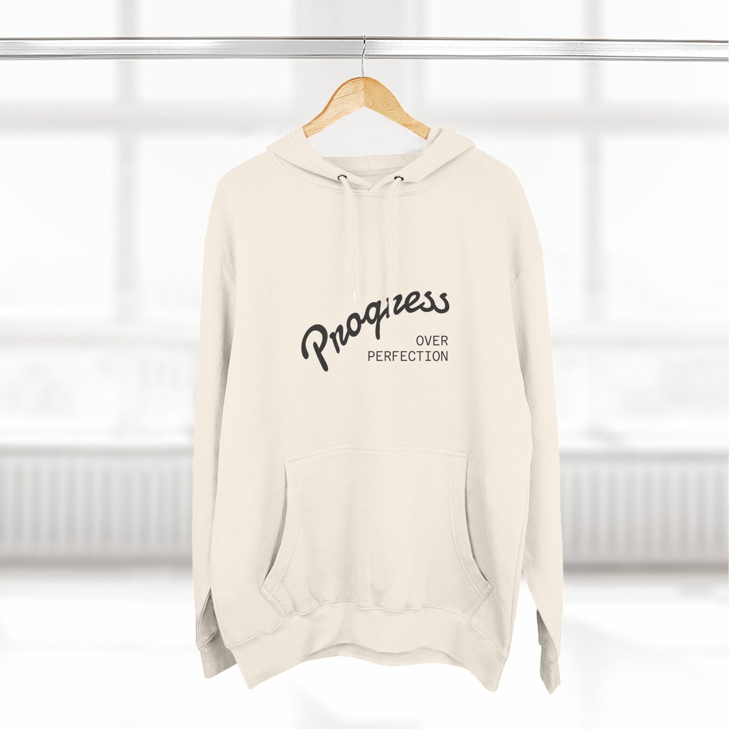 Progress Over Perfection Hoodie — Motivational Fleece Pullover