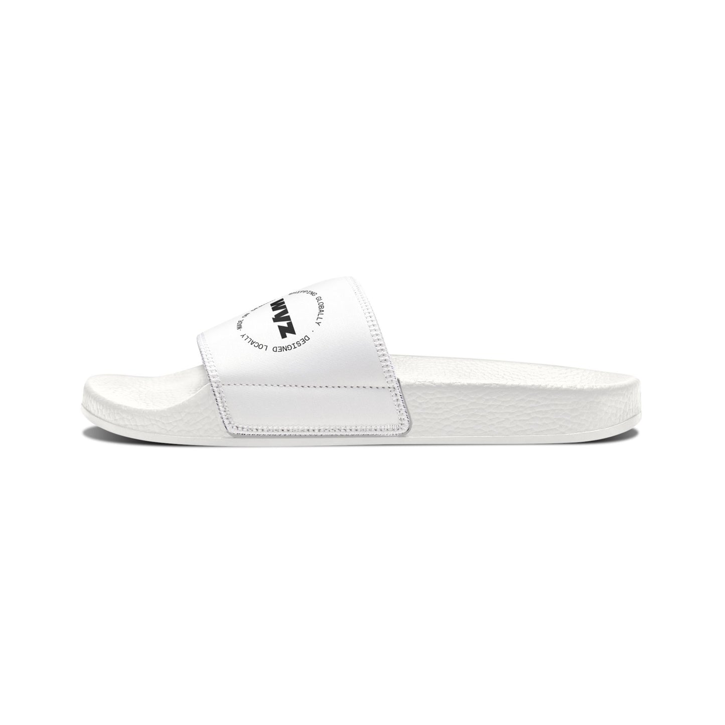 Men's Removable-Strap Slides — White Comfortable Pool & Casual Sandals