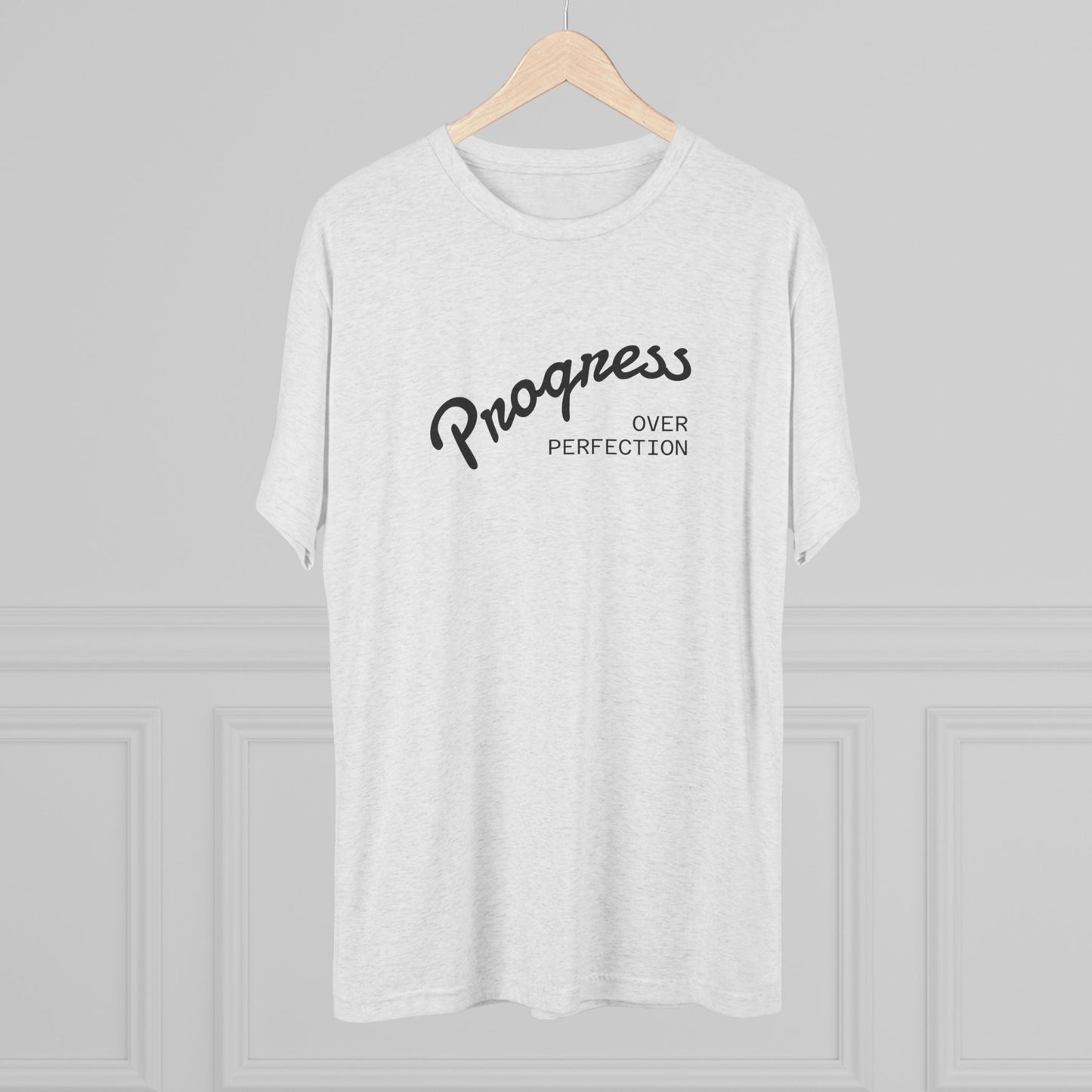 Progress Over Perfection Tee — 'New Day' Motivational Crew Shirt