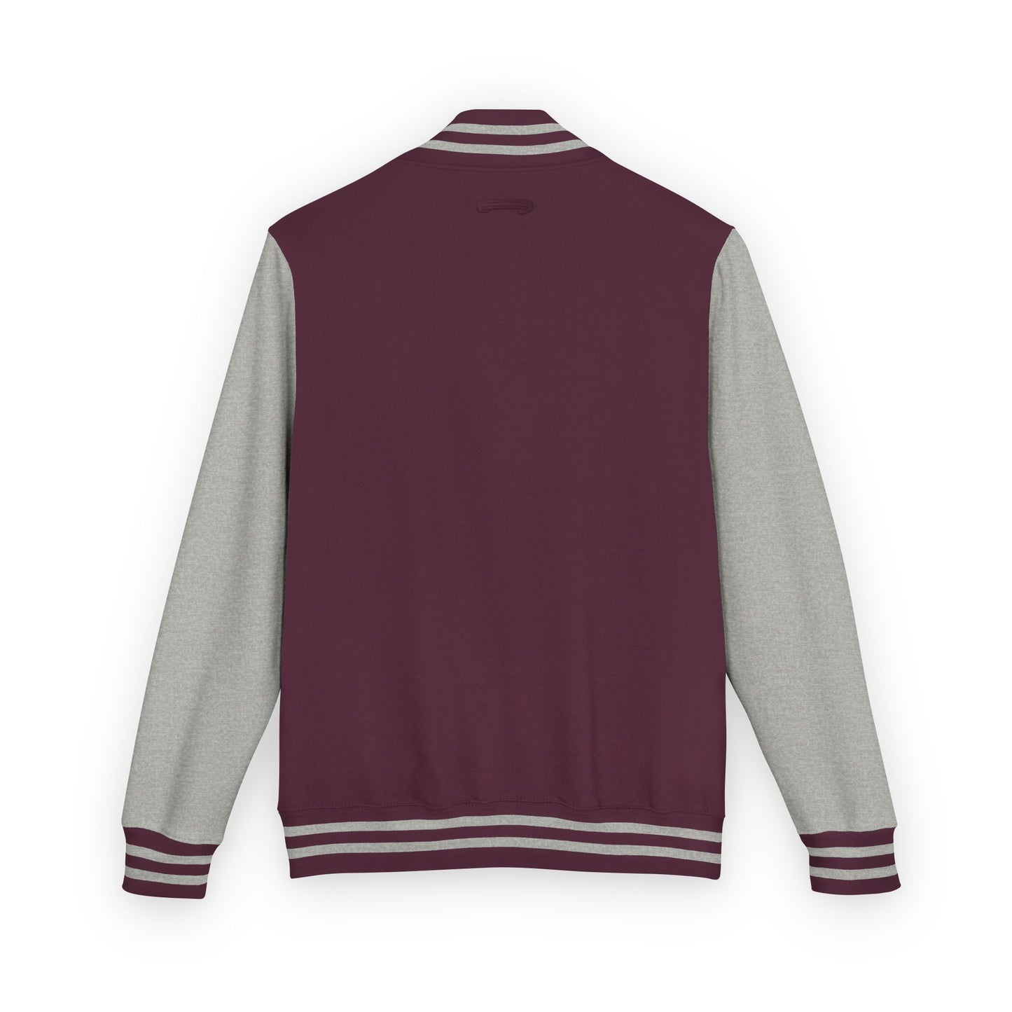 Black & White Letterman Jacket with Minimal Crest — Retro Varsity Bomber