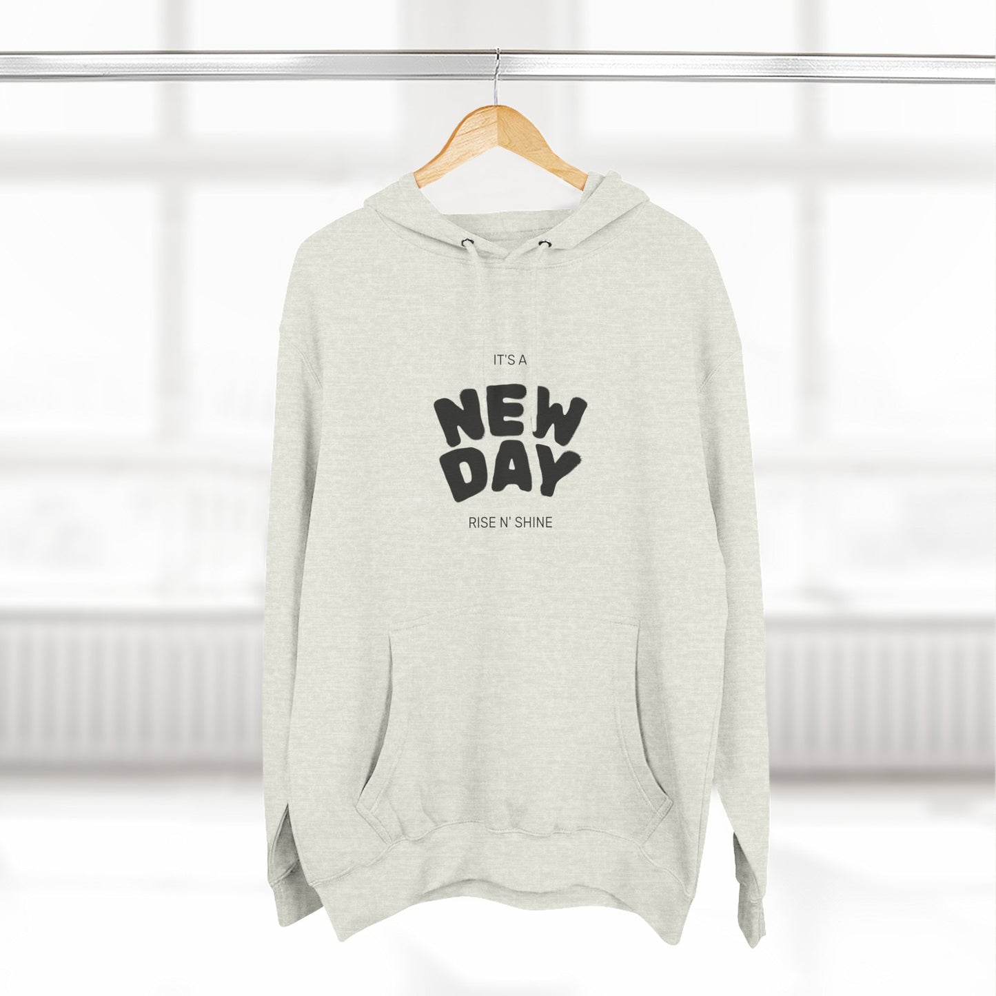 New Day Hoodie - Inspiring 'New Day' Graphic Fleece Pullover