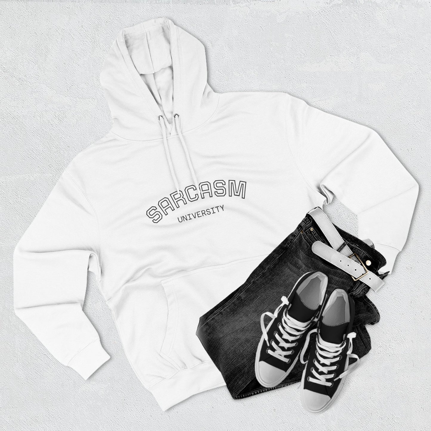 Sarcasm University Hoodie — Funny College-Style Pullover