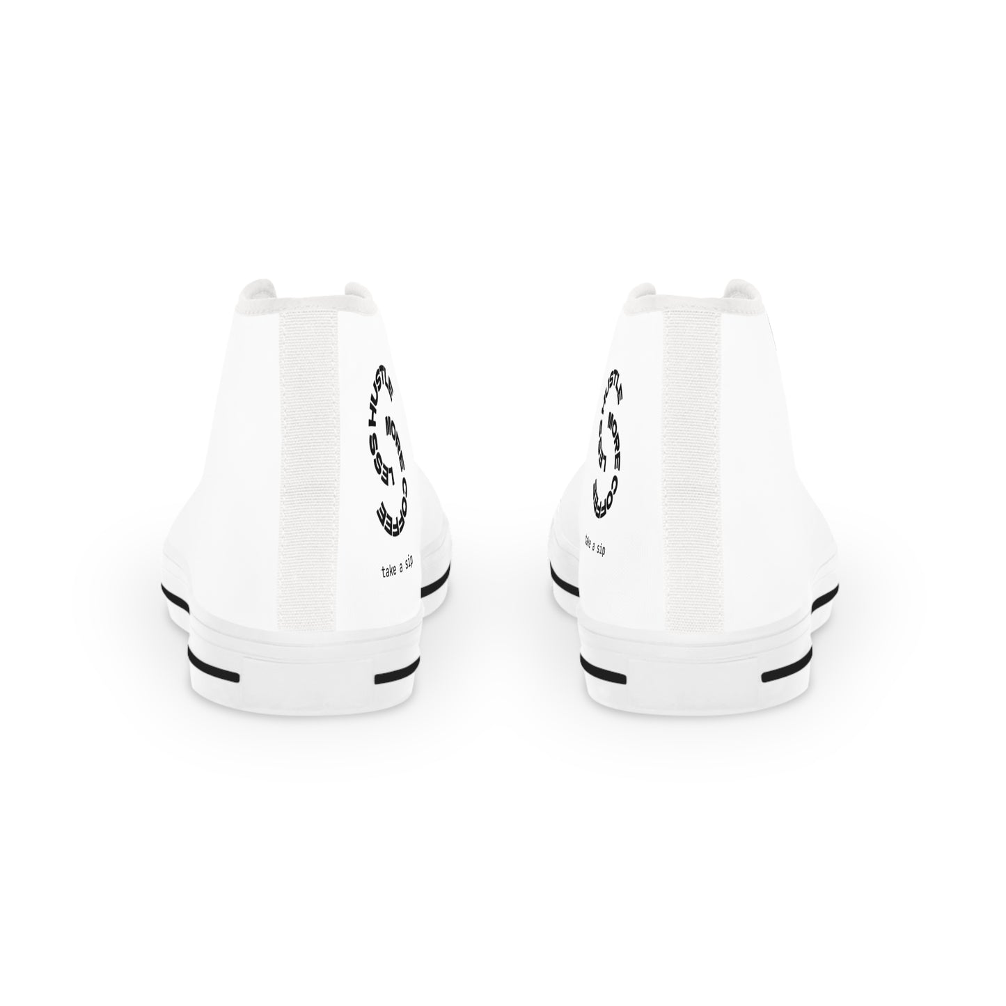 Classic White High-Top Sneakers — Men's Casual Canvas Trainers