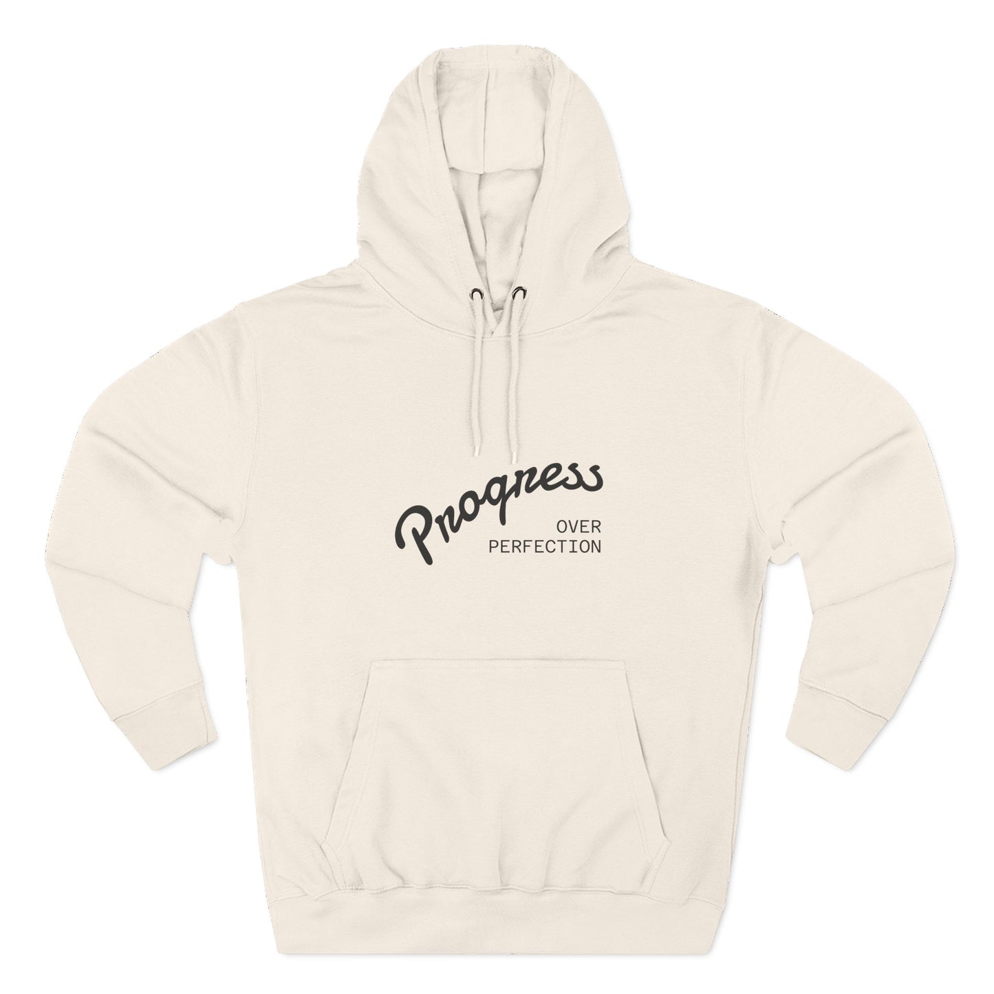 Progress Over Perfection Hoodie — Motivational Fleece Pullover