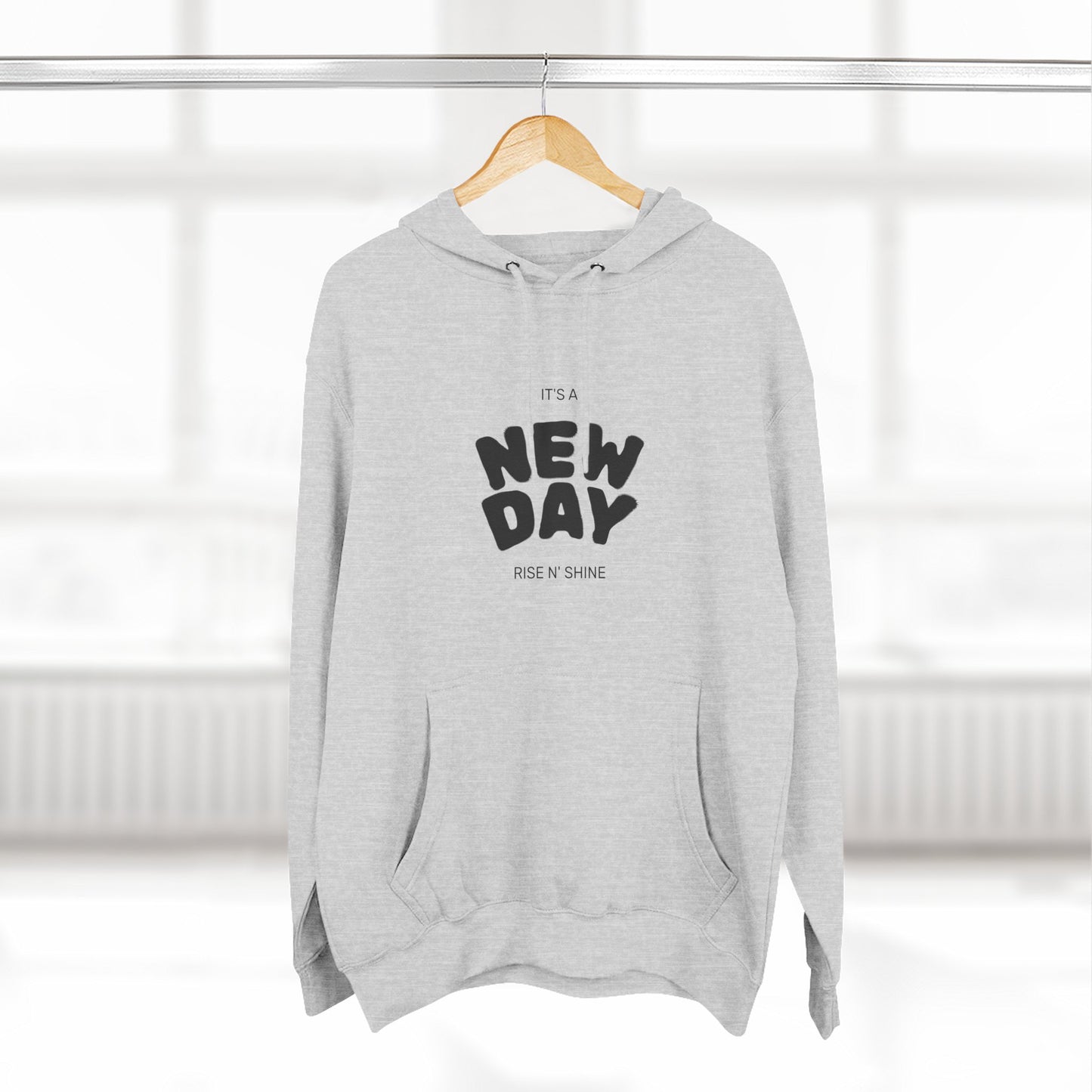 New Day Hoodie - Inspiring 'New Day' Graphic Fleece Pullover
