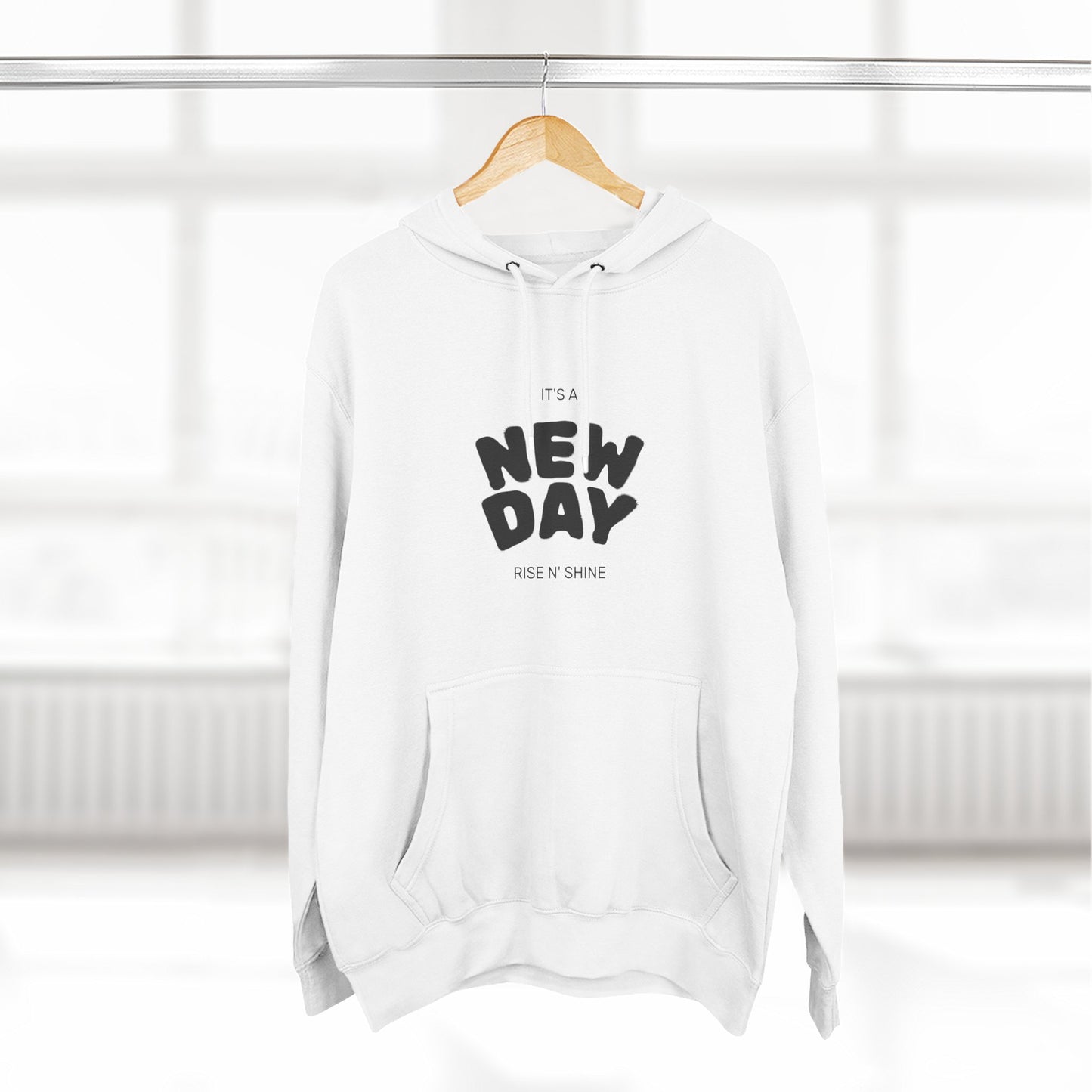 New Day Hoodie - Inspiring 'New Day' Graphic Fleece Pullover