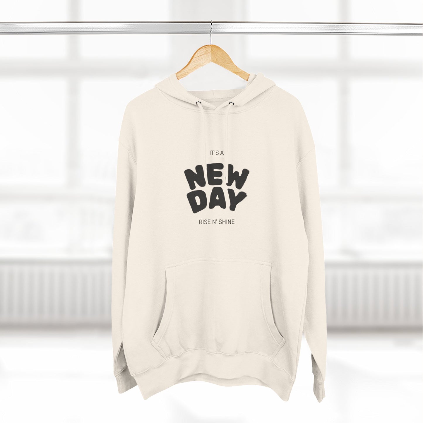 New Day Hoodie - Inspiring 'New Day' Graphic Fleece Pullover