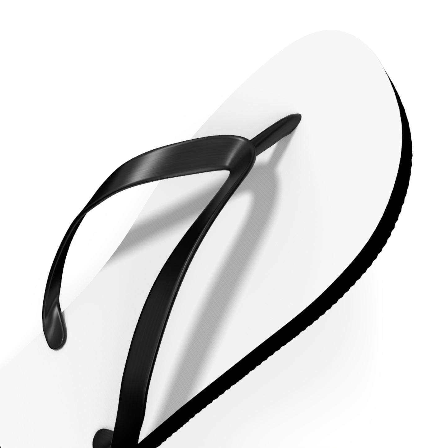 Minimal Logo Flip Flops — White Beach Sandals with WVZ Accent