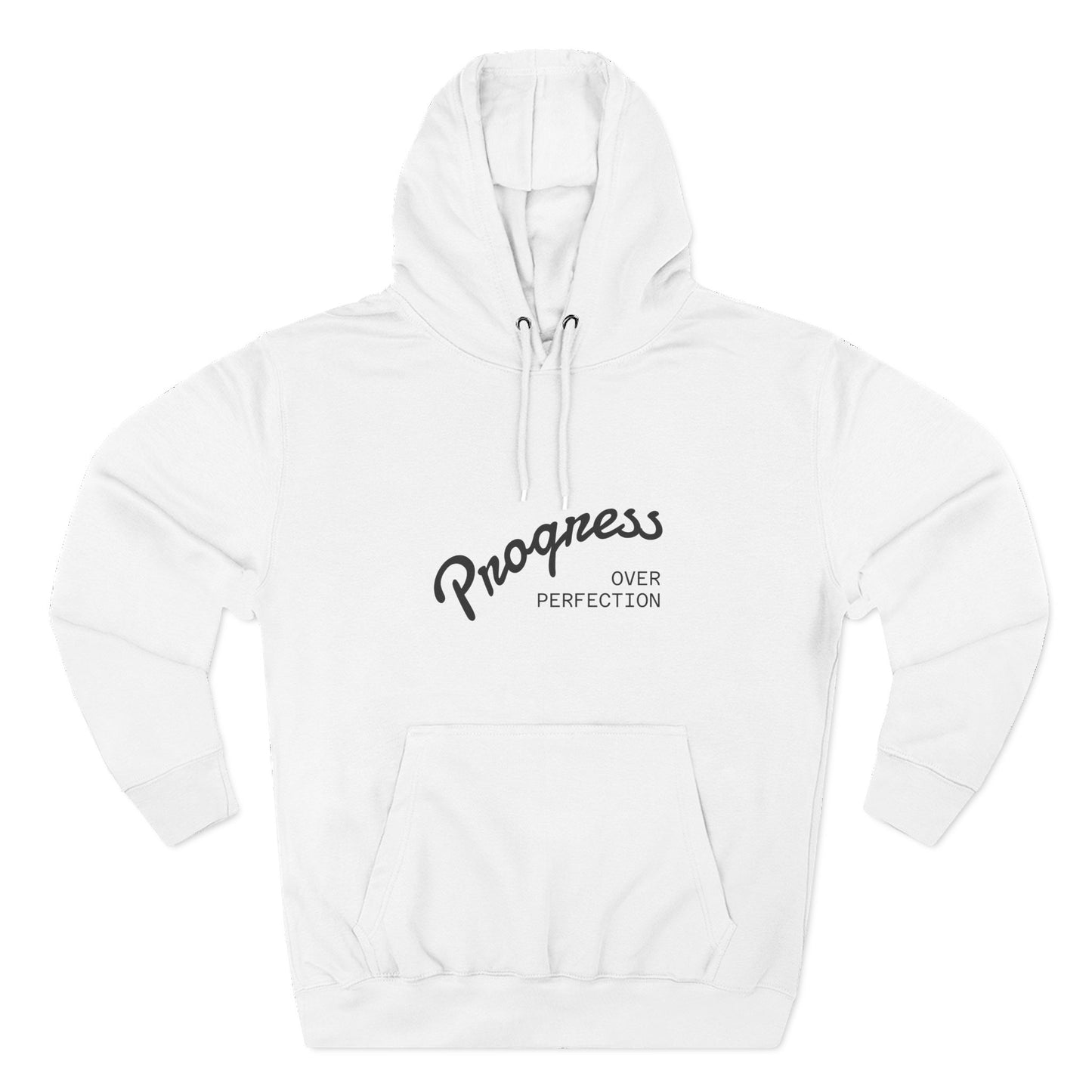 Progress Over Perfection Hoodie — Motivational Fleece Pullover