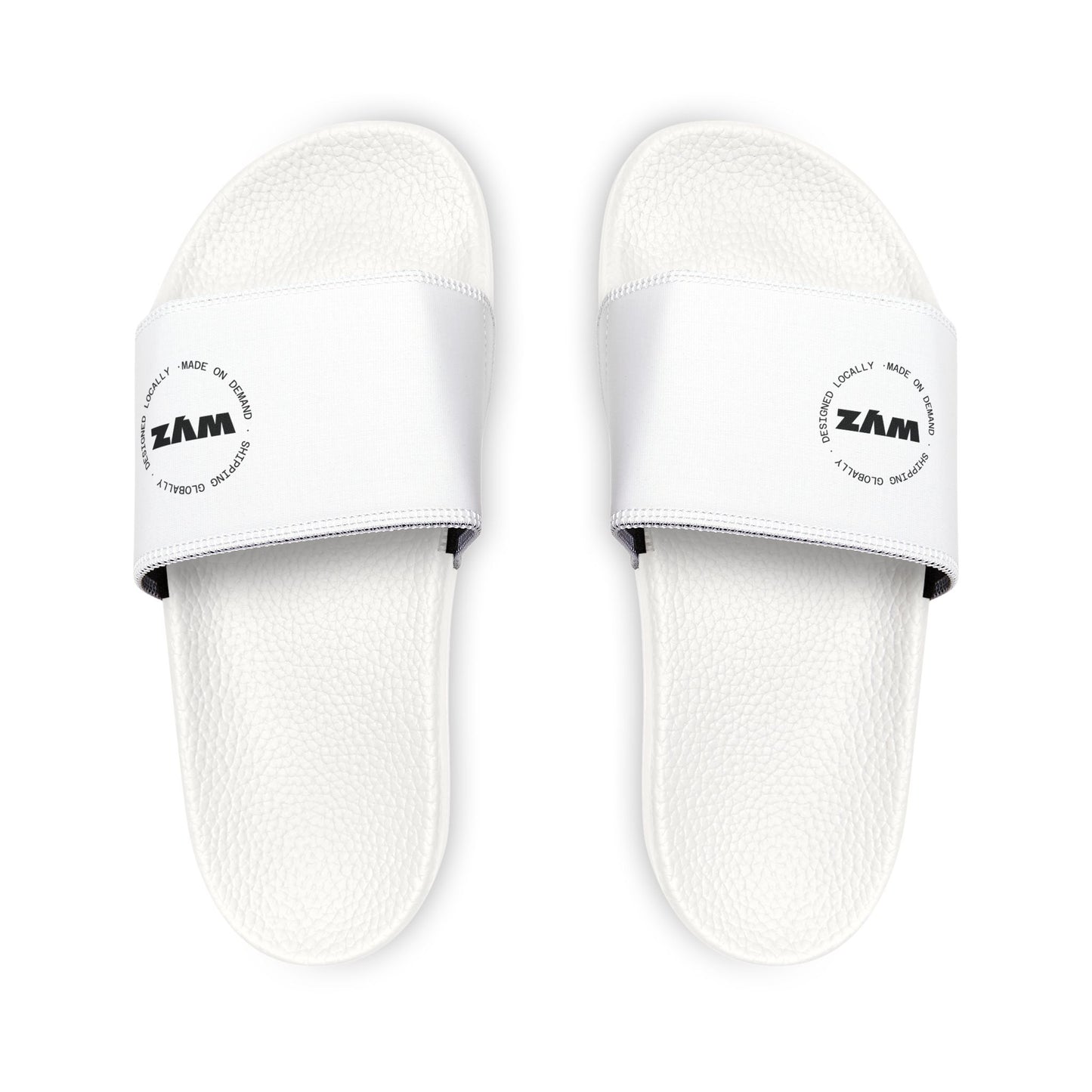 Men's Removable-Strap Slides — White Comfortable Pool & Casual Sandals