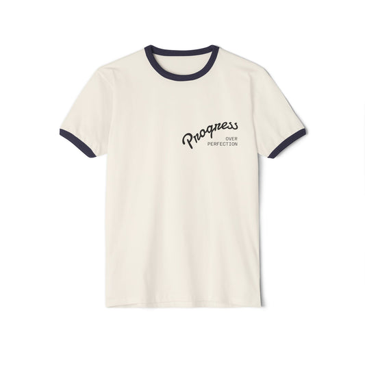 Progress Over Perfection Ringer T‑Shirt