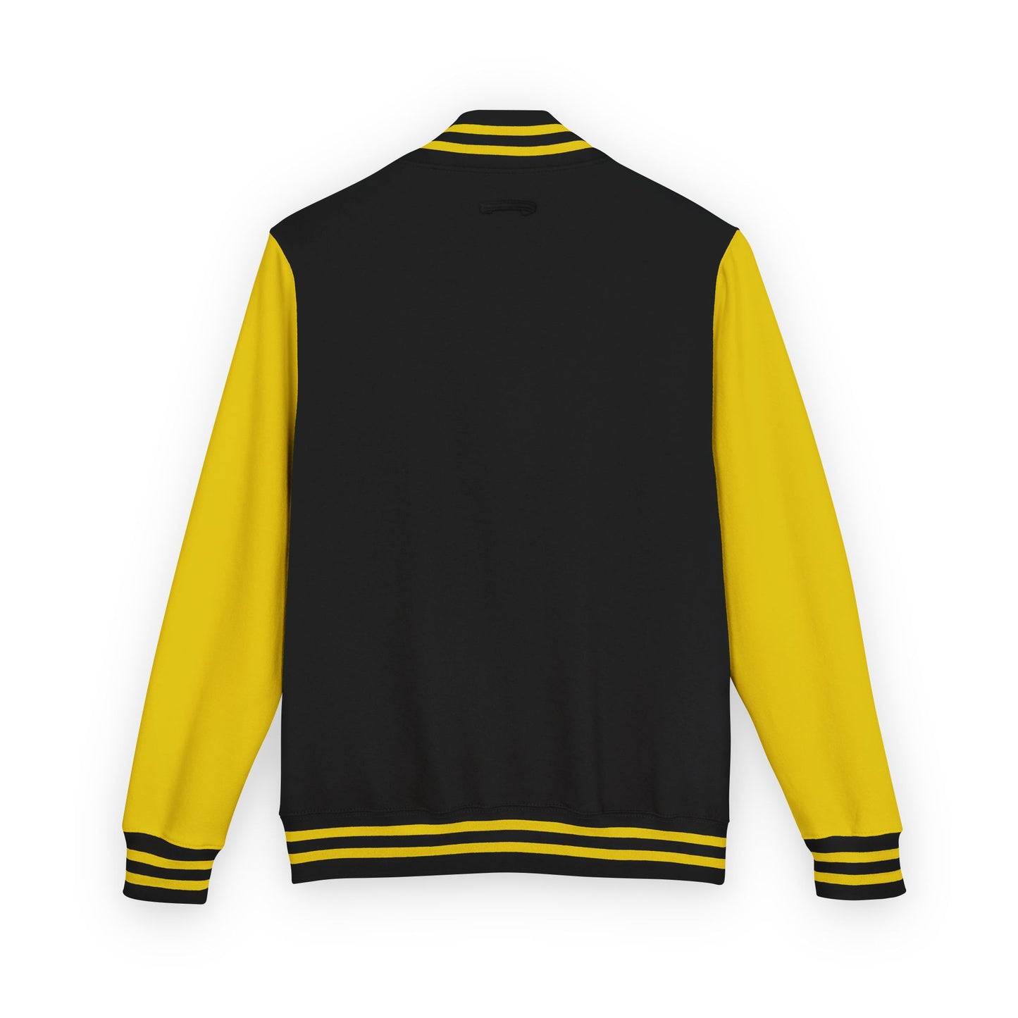 Black & White Letterman Jacket with Minimal Crest — Retro Varsity Bomber