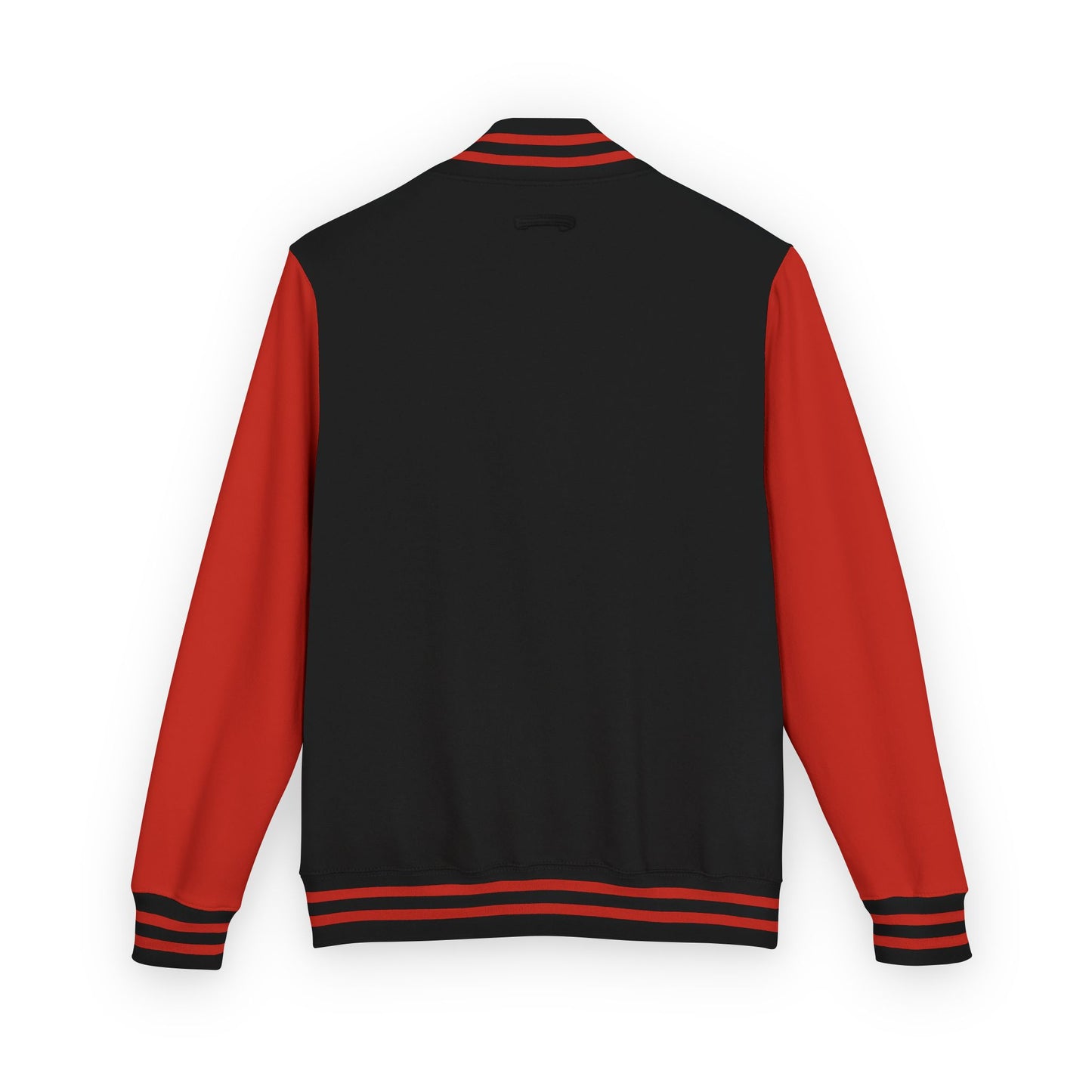 Black & White Letterman Jacket with Minimal Crest — Retro Varsity Bomber
