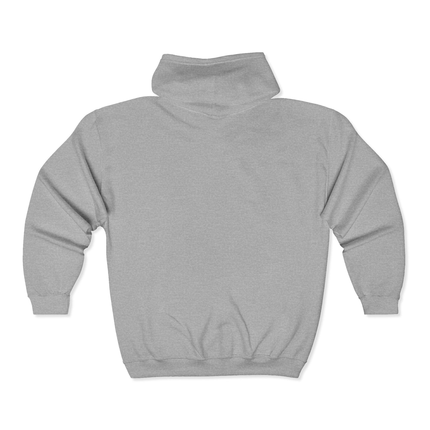 Black Full-Zip Hoodie with Subtle Crown Graphic – Minimalist Streetwear Zip-Up